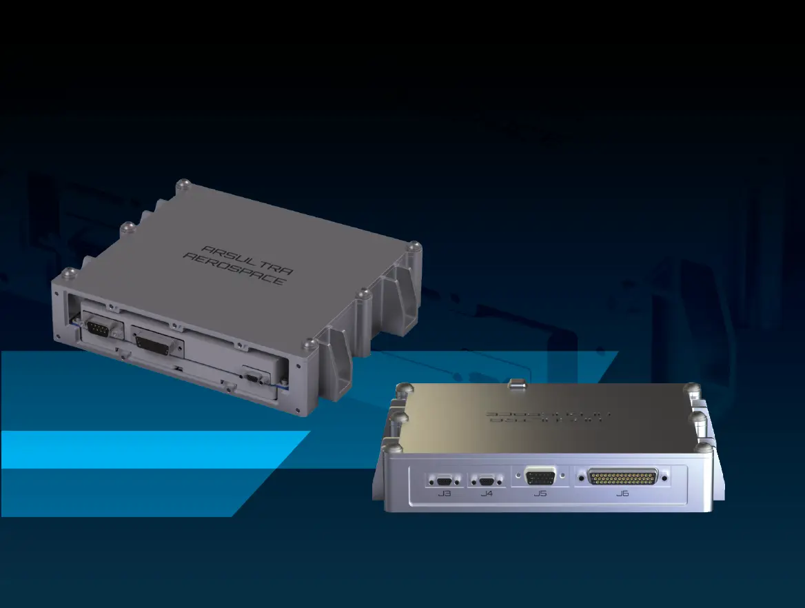 Lammar-HR-L3 onboard computer shown as two enclosure views with D-sub connectors.